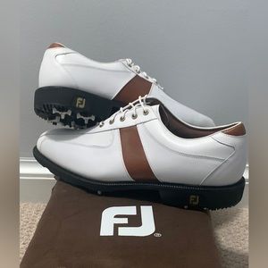 FootJoy ICON White/Brown Size 10.5